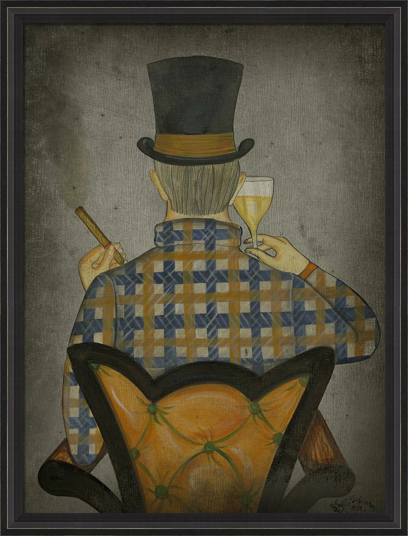 Top Hat and Cigars - Elegant Gentleman Vice Art by Kolene Spicher