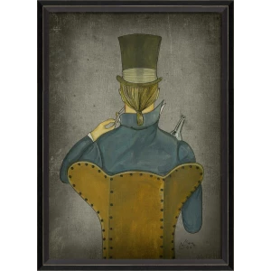 Elegant Gentleman Vice Art - Gold Wing Chair Whiskey & Cigarette