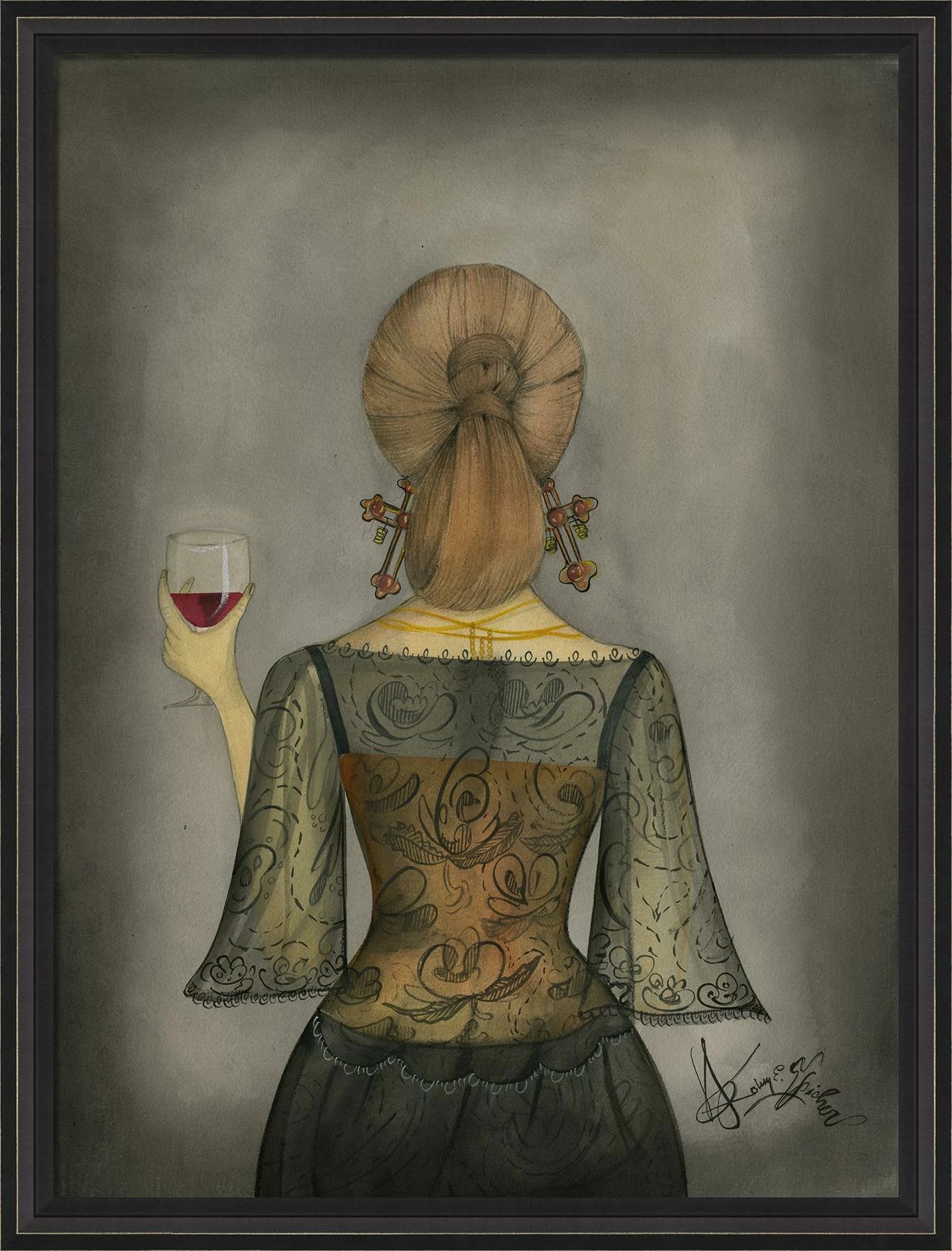 Wine Vice Art signed by Kolene Spicher
