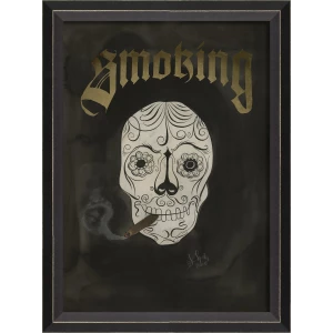 Smoking Skull Art Piece by Kolene Spicher