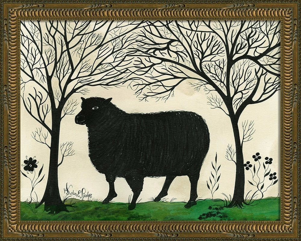 Sheep Silhouette Art by Kolene Spicher