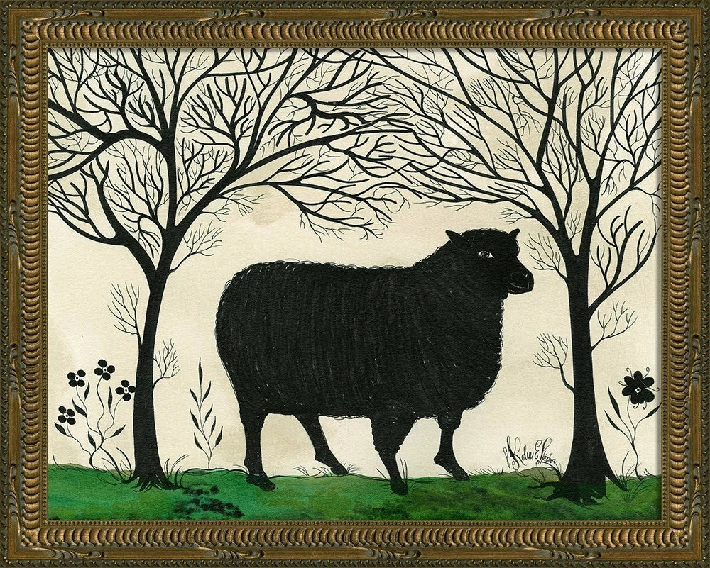 Sheep Silhouette Art by Kolene Spicher