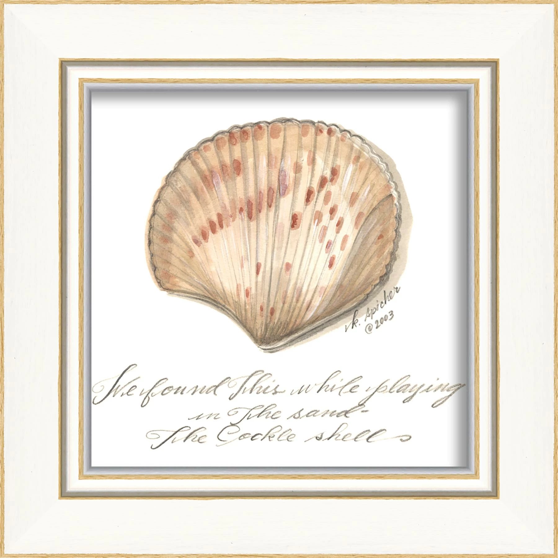Signed, and Scripted Seashell Art Pieces 1-12