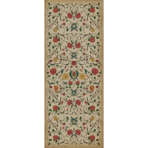 Floral Abigail Washable Vinyl Area Rugs
