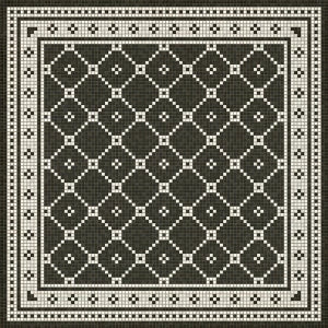 mosaic A- Elmhurst vinyl mat-rug-runner - Interior Mojo llc