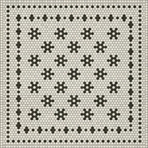 mosaic B- Clemont vinyl mat-rug-runner - Interior Mojo llc