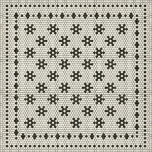 mosaic B- Clemont vinyl mat-rug-runner - Interior Mojo llc