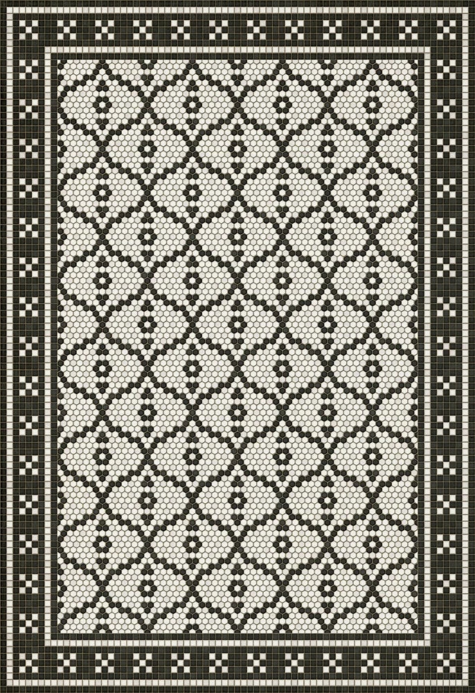 Pelham Bay Park Mosaic Washable Vinyl Area Rug | Commercial & Home Decor