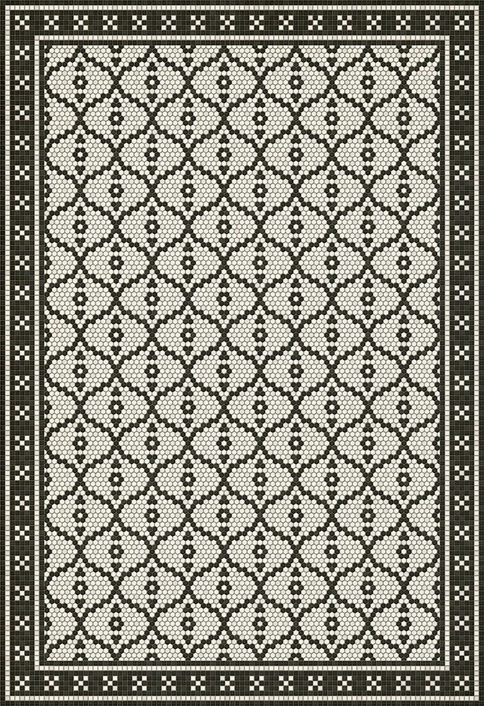 Pelham Bay Park Mosaic Washable Vinyl Area Rug | Commercial & Home Decor