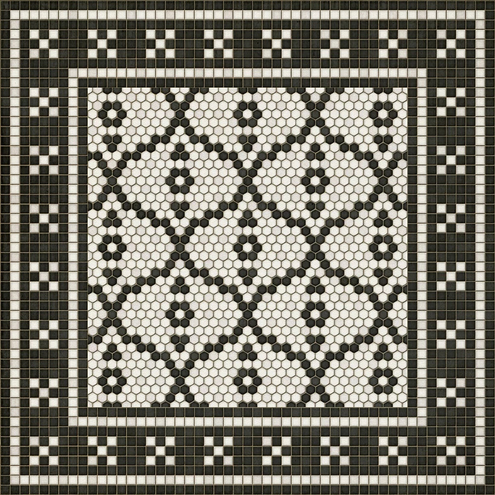 Pelham Bay Park Mosaic Washable Vinyl Area Rug | Commercial & Home Decor