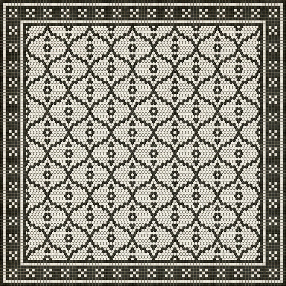 Pelham Bay Park Mosaic Washable Vinyl Area Rug | Commercial & Home Decor