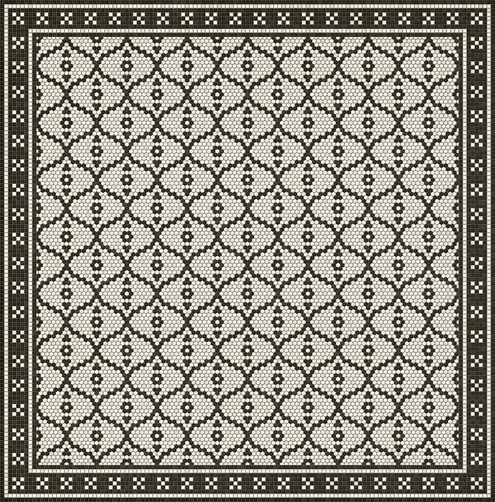 Pelham Bay Park Mosaic Washable Vinyl Area Rug | Commercial & Home Decor