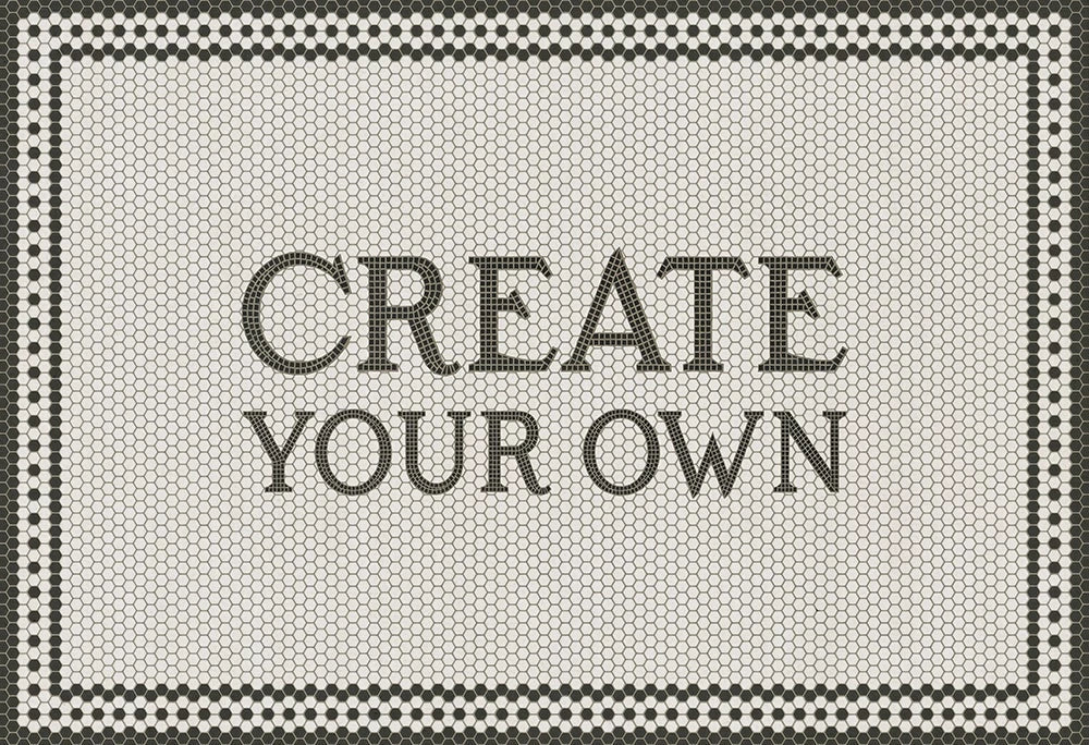 Custom Mosaic Vinyl Floor Mats, Desk Mats and Placemats