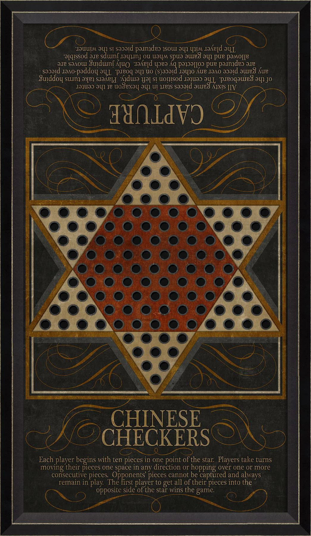 Chinese Checker Board Serving Tray