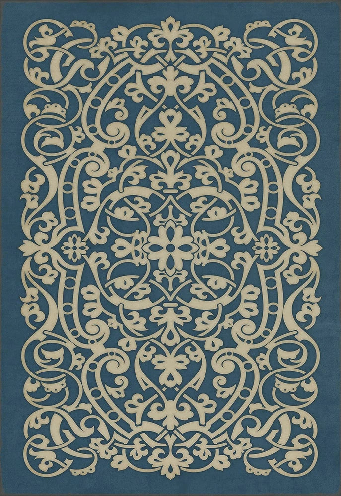 Pattern 77 "Debussy" Vinyl Mats and Rugs - Interior Mojo llc