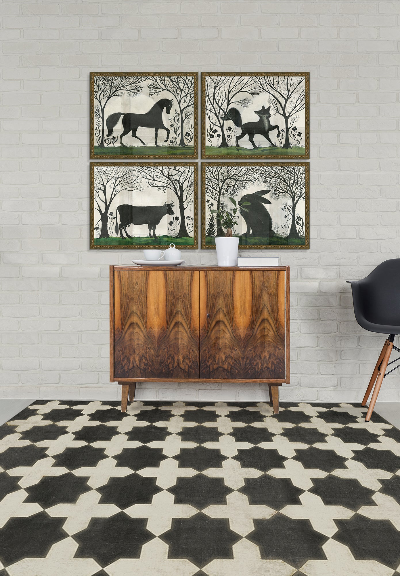 Fox Silhouette Art by Kolene Spicher