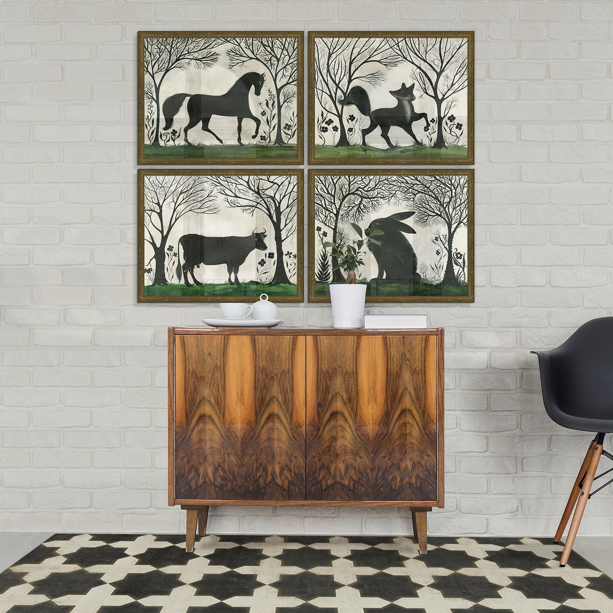 Interior Mojo's Animal Silhouette Artwork signed by Kolene Spicher