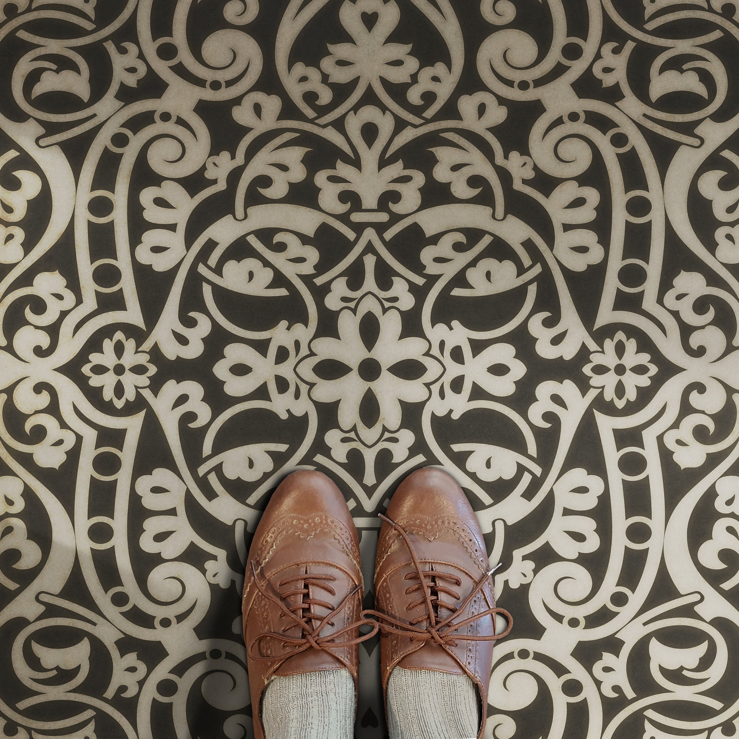 Pattern 77 Beethoven Washable Vinyl Area Rugs