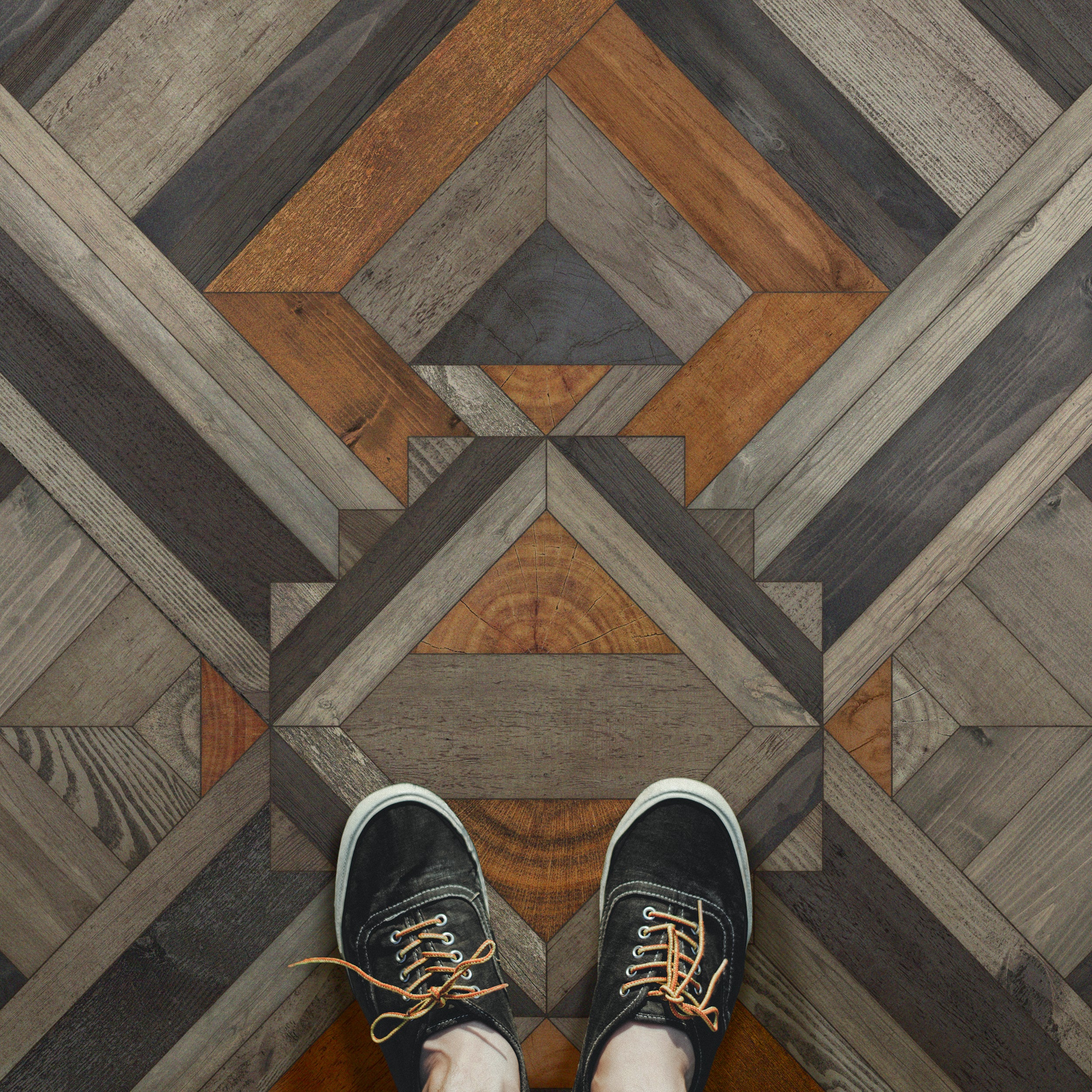 Wooded Slopes - In Great Grandeur Washable Vinyl Area Rugs