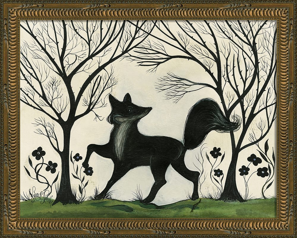 Fox Silhouette Art by Kolene Spicher