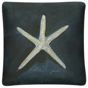 vintage 'Star Seashell 1' throw pillow - Interior Mojo llc