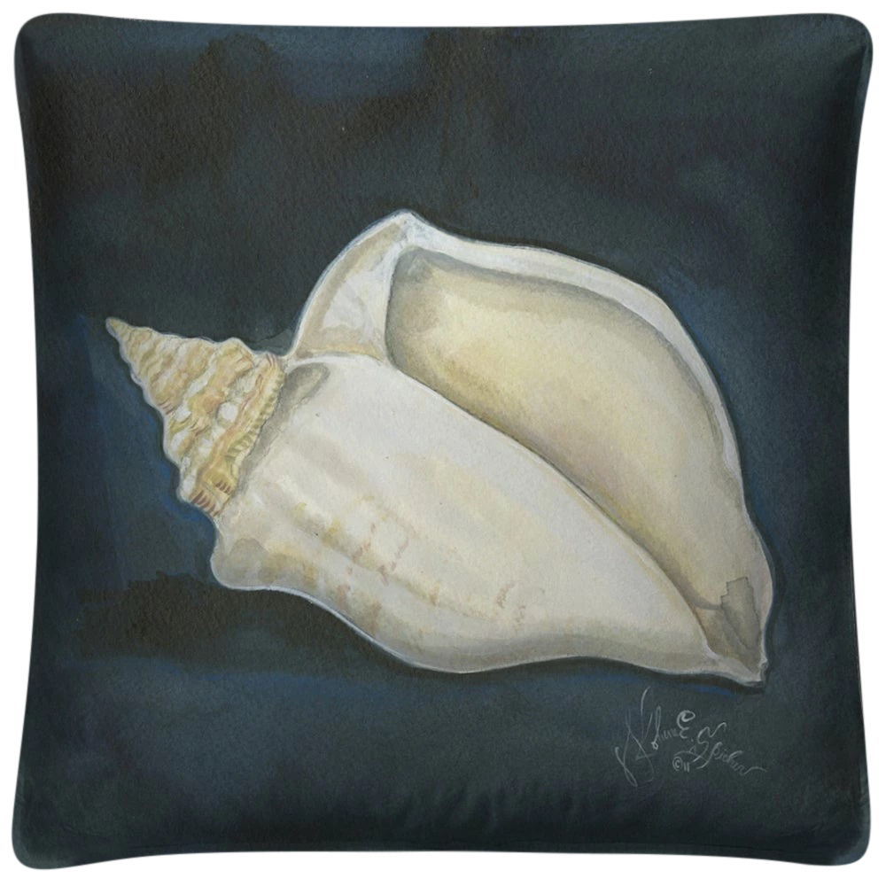 vintage 'Seashell 4' throw pillow - Interior Mojo llc