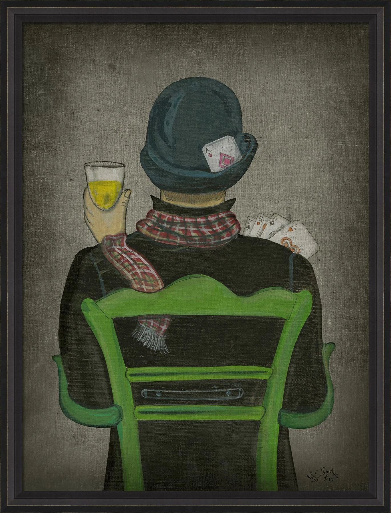 Cards and Spirits - Gentleman's Gambling Vice Art by Kolene Spicher