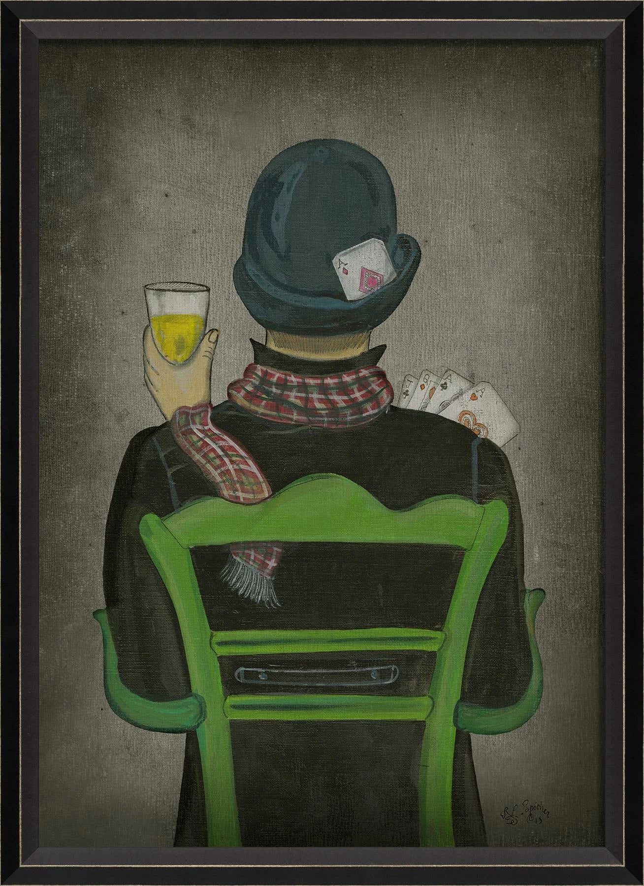 Cards and Spirits - Gentleman's Gambling Vice Art by Kolene Spicher