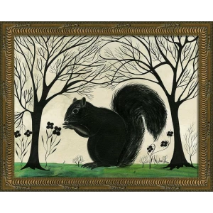 squirrel silhouette art (facing left) - Interior Mojo llc