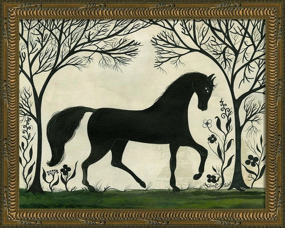 horse silhouette art (facing right) - Interior Mojo llc