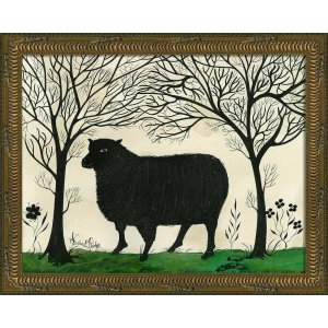 sheep silhouette art (facing left) - Interior Mojo llc