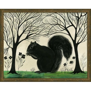 squirrel silhouette art (facing left) - Interior Mojo llc