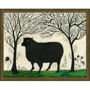 sheep silhouette art (facing left) - Interior Mojo llc