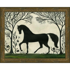 horse silhouette art (facing left) - Interior Mojo llc