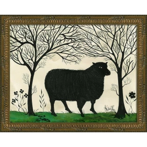 sheep silhouette art (facing right) - Interior Mojo llc