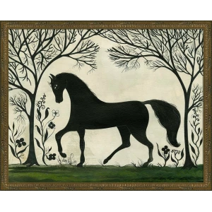 horse silhouette art (facing left) - Interior Mojo llc