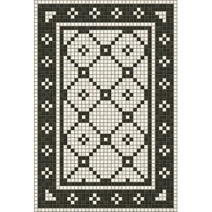 mosaic A- Allerton vinyl mat-rug-runner - Interior Mojo llc