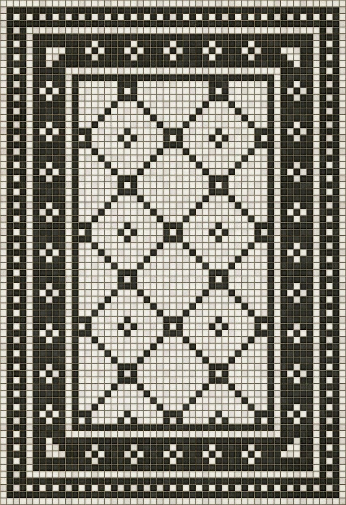 mosaic A- Allerton vinyl mat-rug-runner - Interior Mojo llc