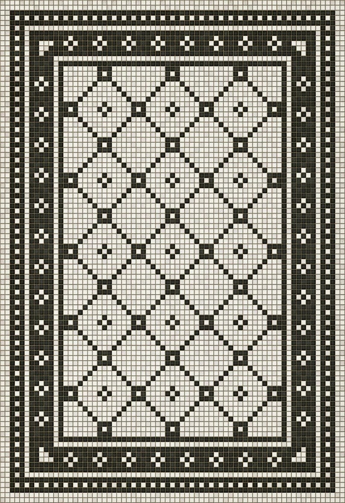 mosaic A- Allerton vinyl mat-rug-runner - Interior Mojo llc