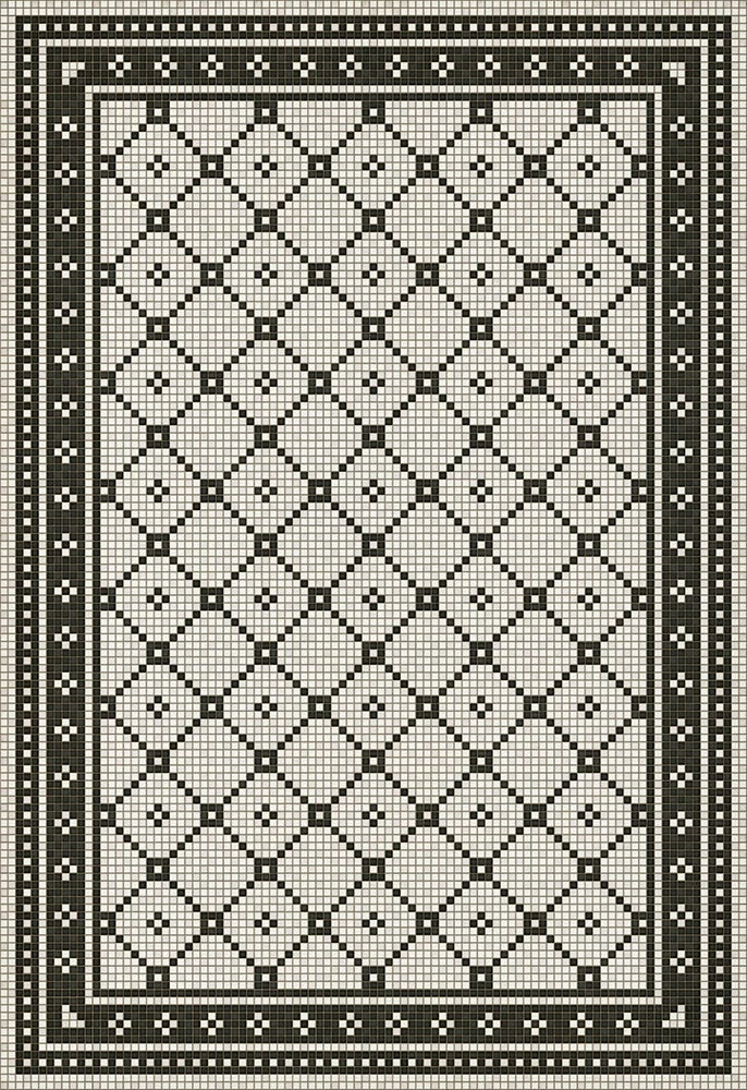 mosaic A- Allerton vinyl mat-rug-runner - Interior Mojo llc