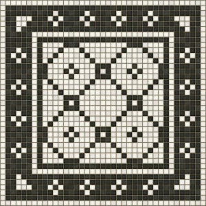 mosaic A- Allerton vinyl mat-rug-runner - Interior Mojo llc