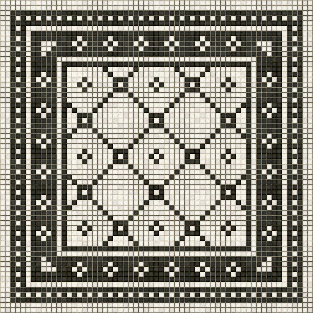 mosaic A- Allerton vinyl mat-rug-runner - Interior Mojo llc