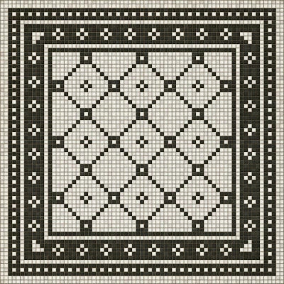 mosaic A- Allerton vinyl mat-rug-runner - Interior Mojo llc