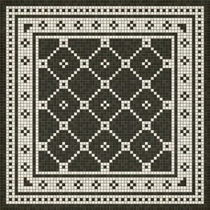 mosaic A- Elmhurst vinyl mat-rug-runner - Interior Mojo llc