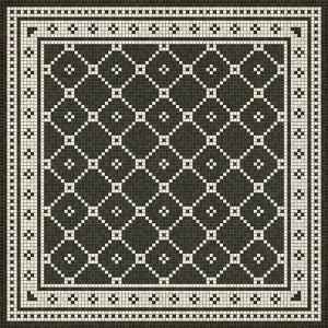 mosaic A- Elmhurst vinyl mat-rug-runner - Interior Mojo llc