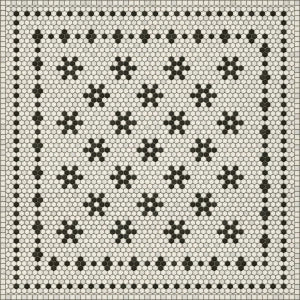 mosaic B- Clemont vinyl mat-rug-runner - Interior Mojo llc