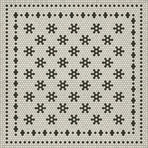 mosaic B- Clemont vinyl mat-rug-runner - Interior Mojo llc