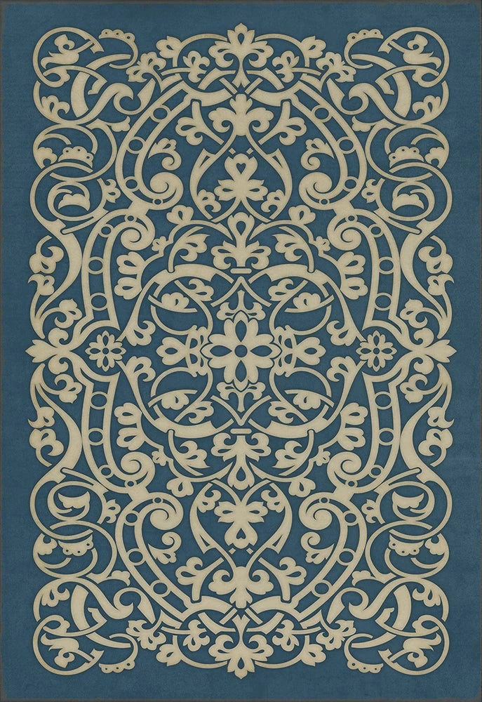 Pattern 77 "Debussy"  Vinyl Mats and Rugs - Interior Mojo llc