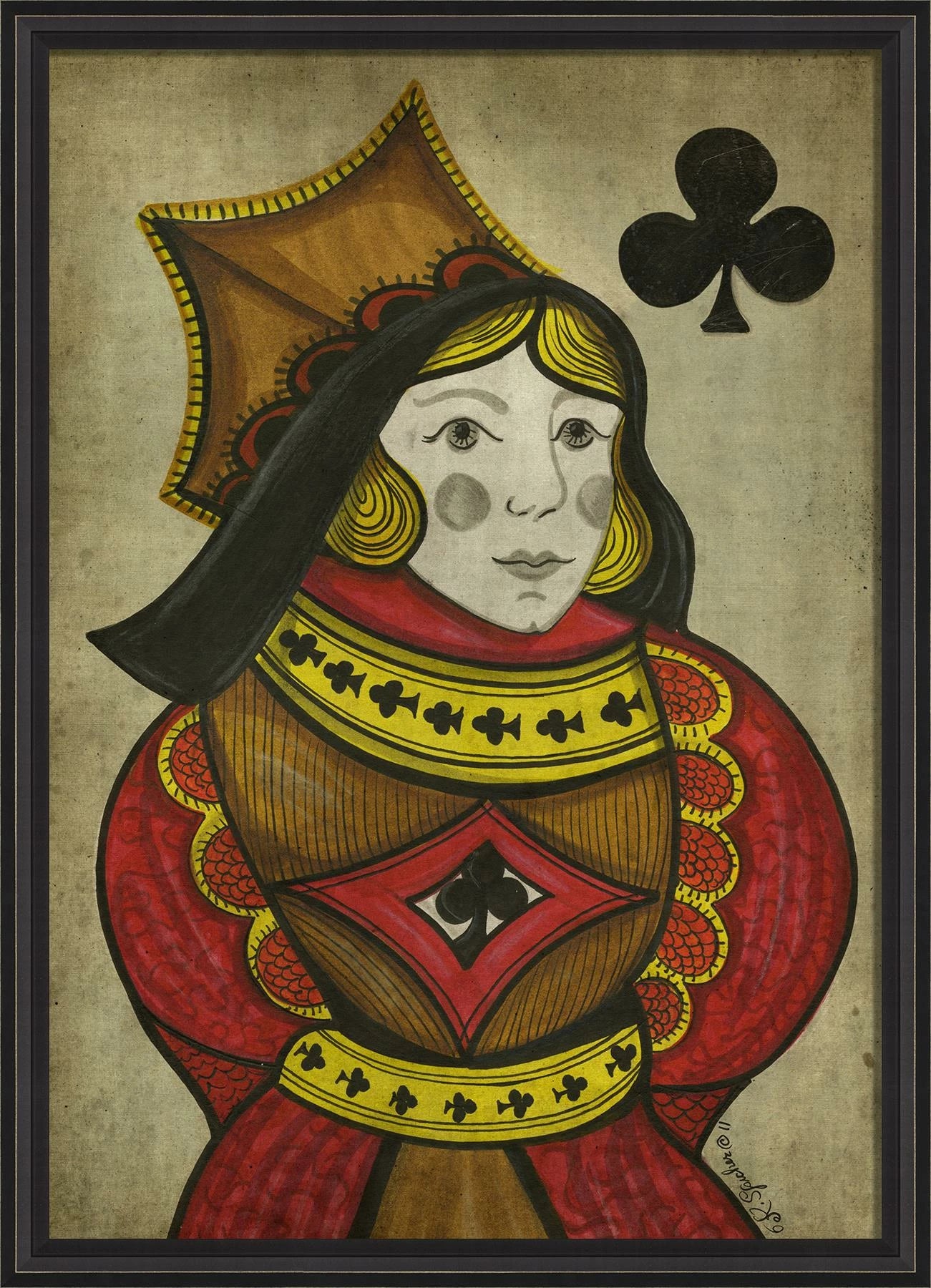 Queen of Clubs Art