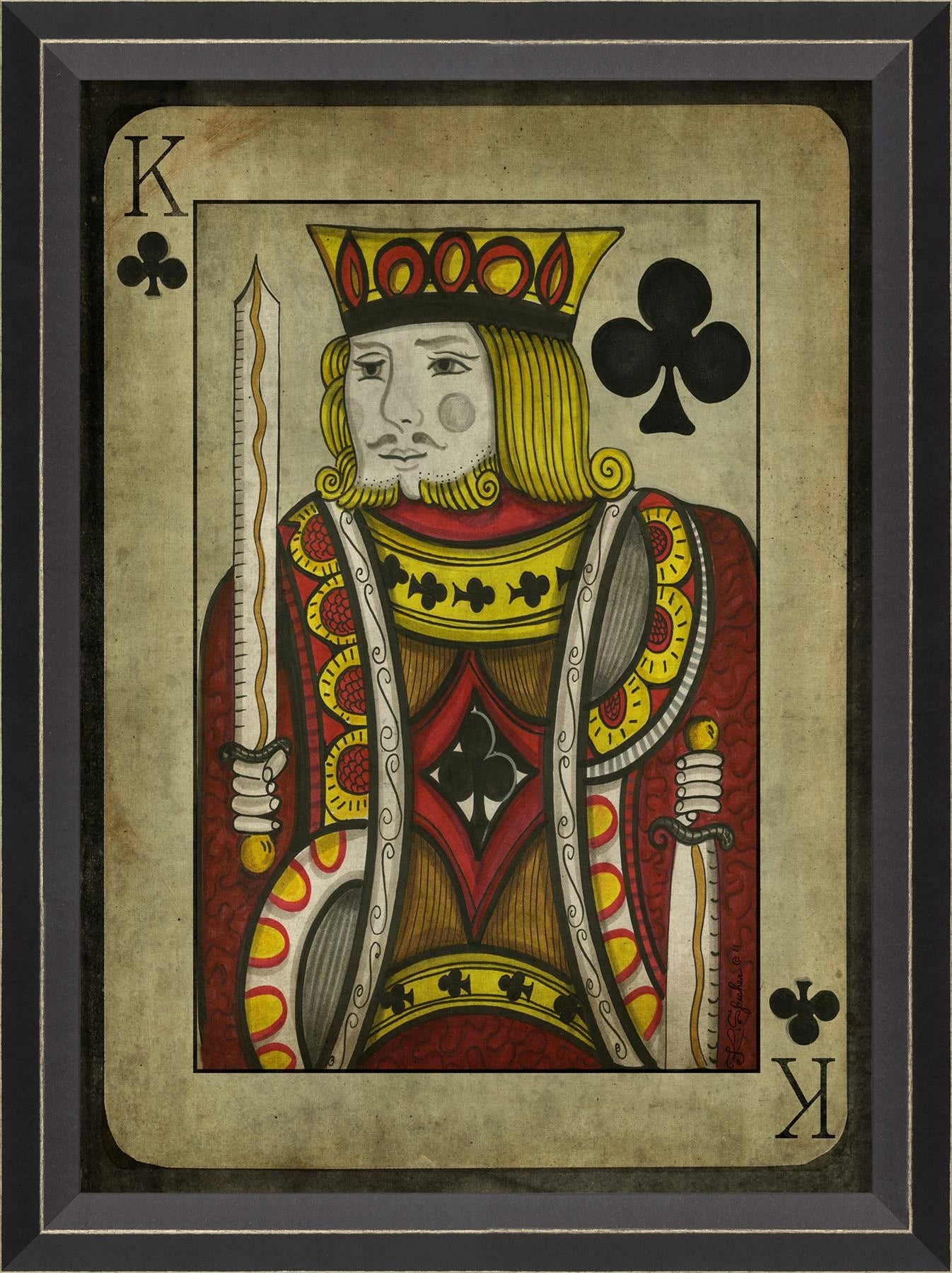 King of Clubs Art with Border